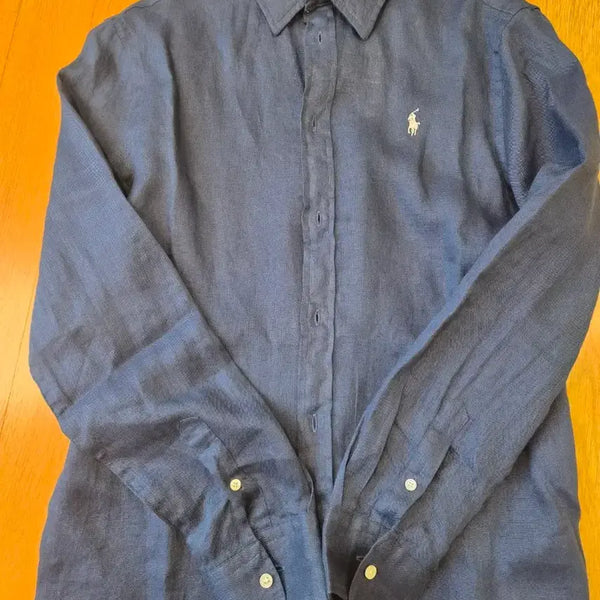 [BUNJANG] Polo Ralph Lauren Navy Linen Shirt - Medium / 폴로 랄프로렌 네이비 린넨 새상품(M)