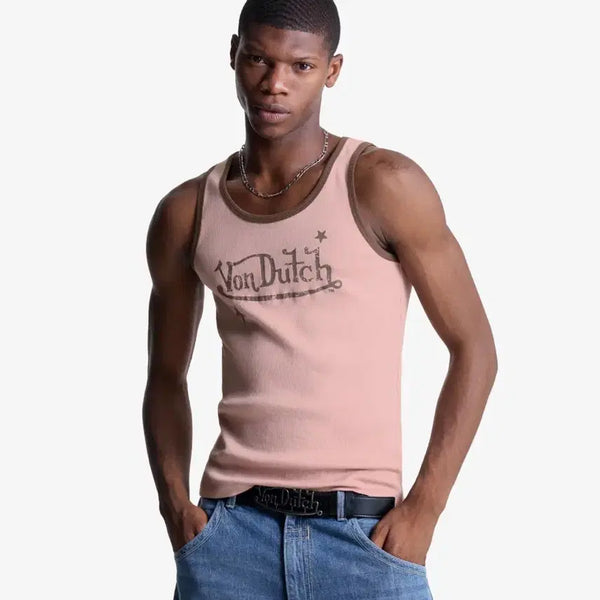 [BUNJANG] BonDewey X Bershka Ribbed Tank Top Dusty Pink XL / 본더치 X 버쉬카 리브드 탱크탑 더스티핑크 XL 새상품