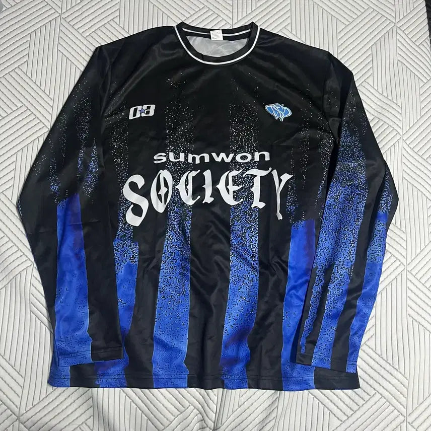 [BUNJANG] Sumwon Long Sleeve T-Shirt XXL Black Blue Vintage / sumwon 긴팔티 XXL 빈티지 보세 롱슬리브 블랙 블루