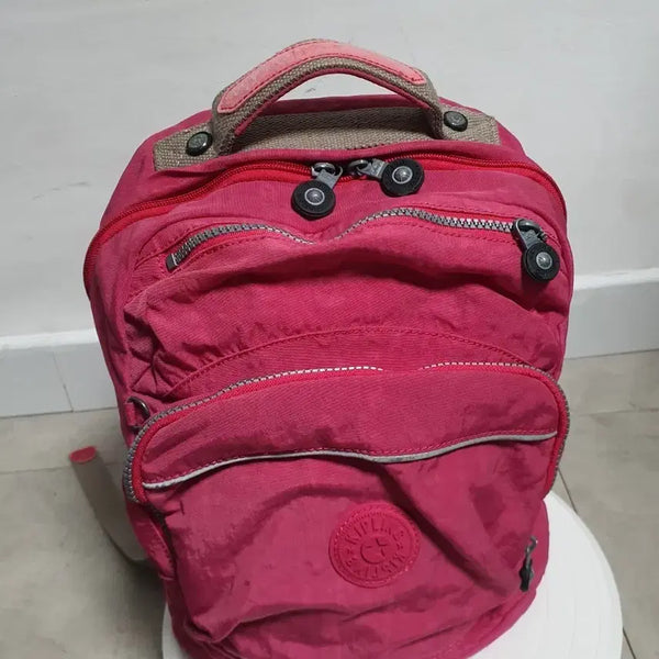 [BUNJANG] Kipling Vintage Version Hot Pink Daily Backpack / 키플링백팩 Kipling백팩 빈티지버젼 핫핑크색 데일리 백팩