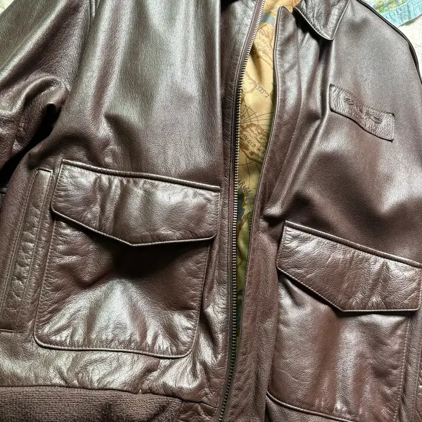 [BUNJANG] Real Leather A-2 Jacket / 리얼레더 A-2자켓