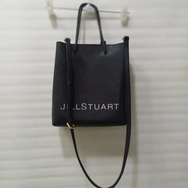 [BUNJANG] Jill Stuart Medium Leather Tote Bag Crossbody Black Sarangbongbong / 정품 질스튜어트 가죽 가방 미듐 토트백 크로스백 블랙 사랑봉봉