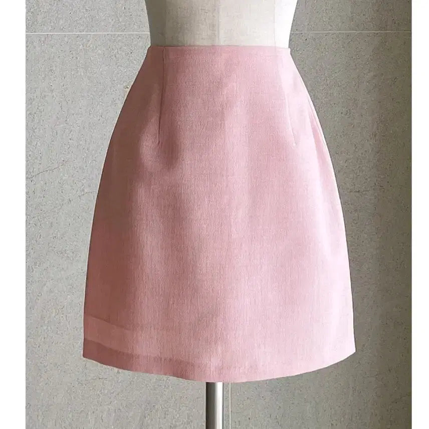 [BUNJANG] Tweed Mini Skirt Pink (Size L) / 트위드 미니 스커트 핑크( L사이즈ㅡ슬림66)
