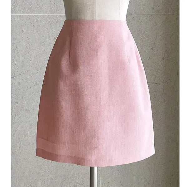 [BUNJANG] Tweed Mini Skirt Pink (Size L) / 트위드 미니 스커트 핑크( L사이즈ㅡ슬림66)