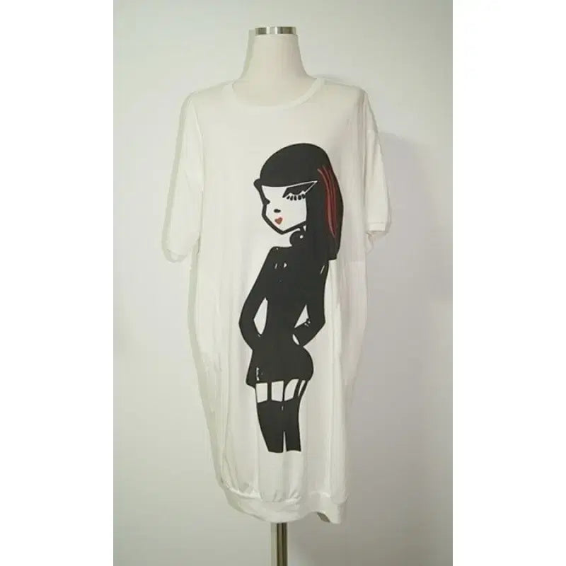 [BUNJANG] Front Print Long Dress Top - Ivory / [새상품]앞 프린트 롱 원피스 상의/아이보리