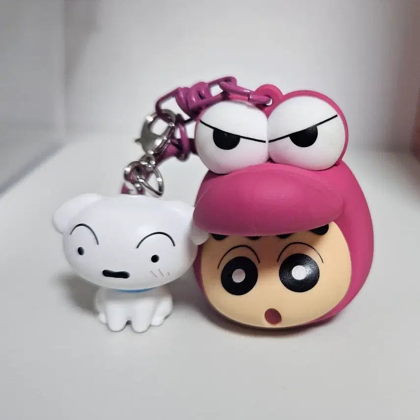 [BUNJANG] Crayon Shin-chan & Shiro (White Dog) Keychain Set / 키링세트) 짱구 + 흰둥이 / 2개 일괄 팝니다