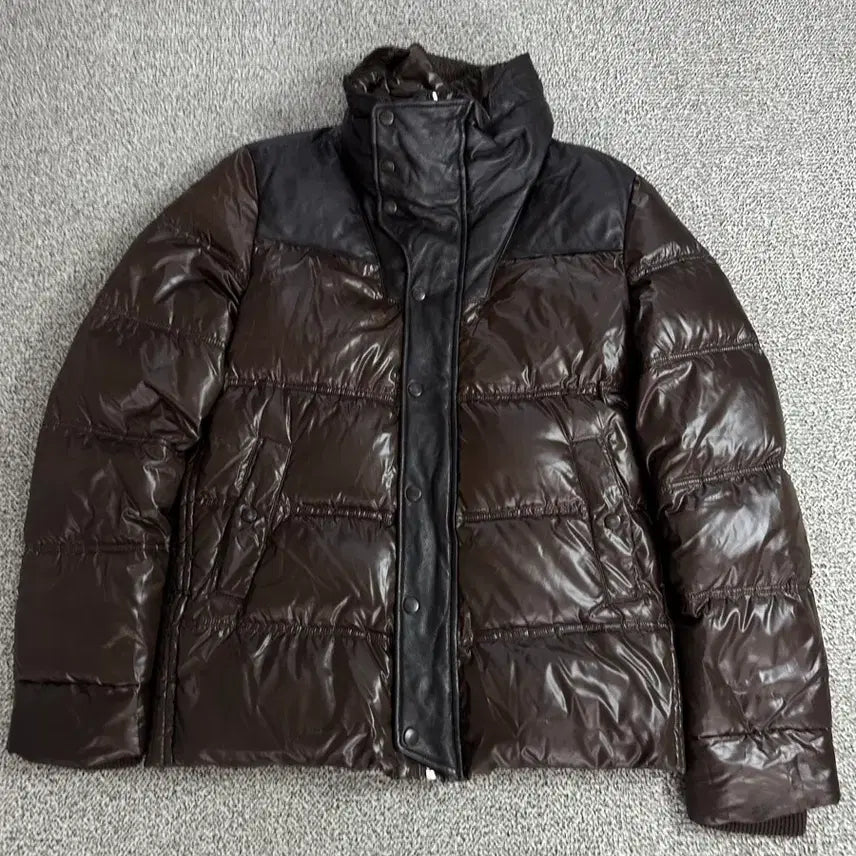 [BUNJANG] System Goose Down Padded Jacket Leather Detail / 시스템 구스다운 패딩