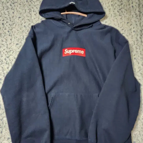 [BUNJANG] Supreme Box Logo Hoodie Navy XL / 슈프림 박스로고 후드 네이비 2024 xl