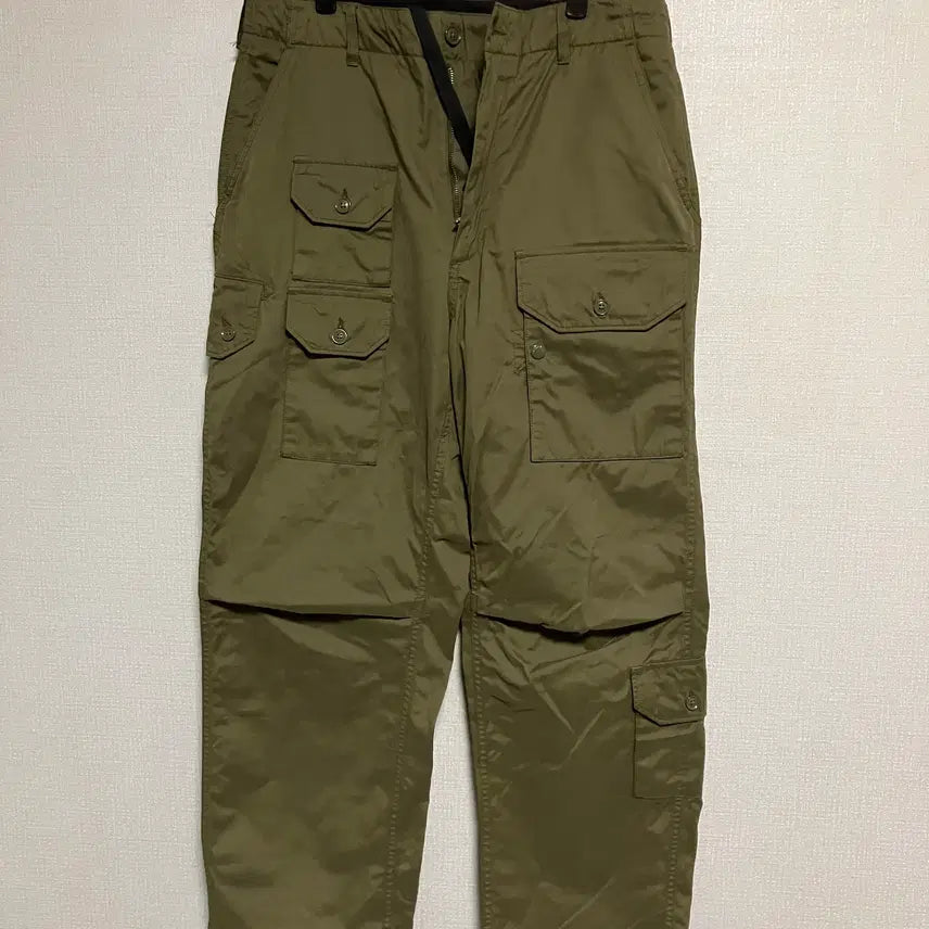 [BUNJANG] Engineered Garments Flight Pants Olive PC Coated Cloth Size S / 엔지니어드가먼츠 플라이트 팬츠 S
