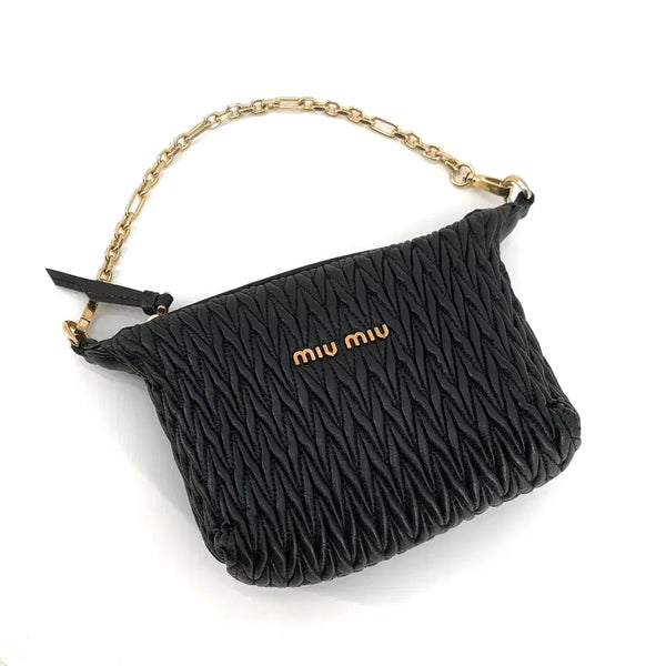 [BUNJANG] Miu Miu Spirit Matelassé Mini Hobo Bag Black 5NE844 / 미우미우 스피릿 마테라쎄 미니백 호보백 5ne844