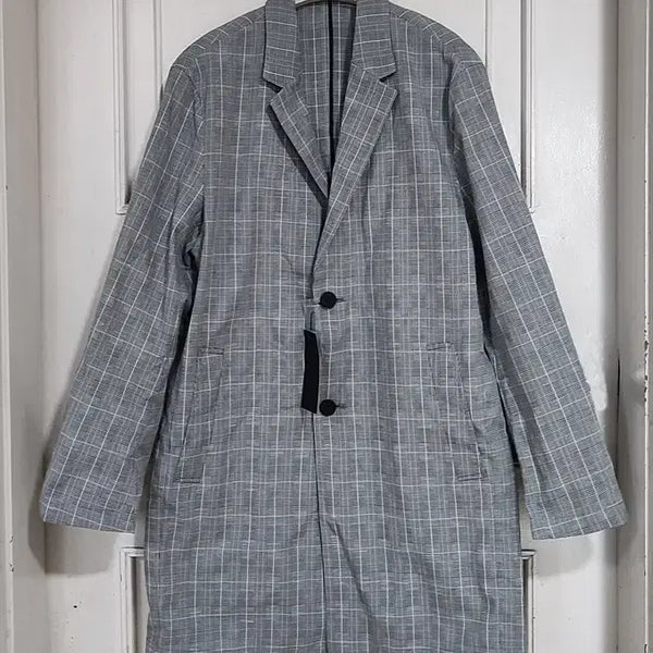 [BUNJANG] Men's Glen Check Lightweight Summer Coat Jacket / 새옷 남성 얇은코트100 여름 마 반코트 자켓