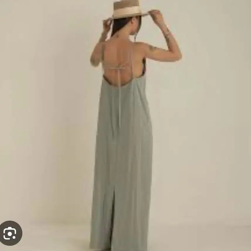 [BUNJANG] Mint Sleeveless Long Dress / 민트색 끈나시 롱 원피스