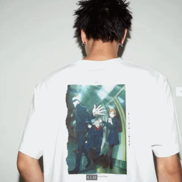 [BUNJANG] Uniqlo x Jujutsu Kaisen Shibuya Tokyo Short Sleeve T-Shirt White XL / 유니클로 x 주술회전 시부야 도쿄 반팔티 화이트 XL