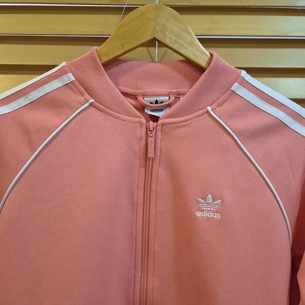 [BUNJANG] Adidas Women's Light Pink Zip-Up Track Top (Size M) / 아디다스 여성 연핑크져지 집업 트랙탑 M사이즈