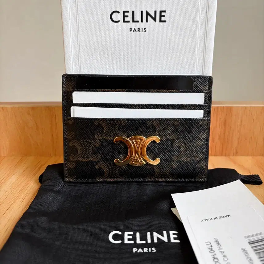 [BUNJANG] Celine Triomphe Canvas Card Holder Tan / [S+급/탄] 셀린느 캔버스 트리옹프 카드지갑