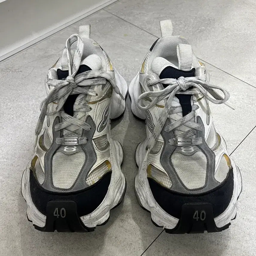 [BUNJANG] Balenciaga Cargo Sneakers White/Grey Size 40 / 오늘만) 발렌시아가 카고스니커즈 화이트/그레이 40