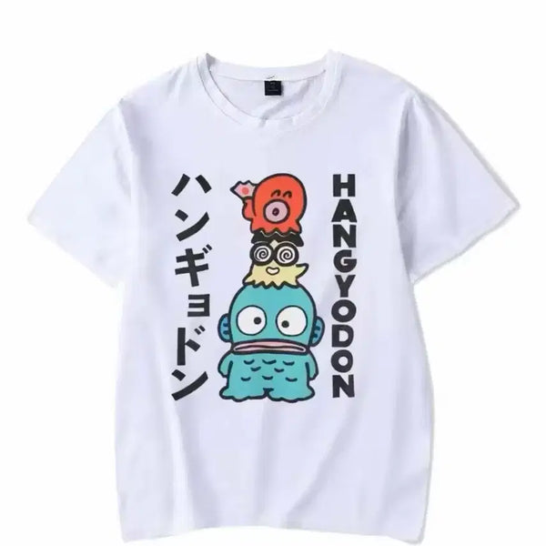 [BUNJANG] Sanrio Hangyodon Short Sleeve T-Shirt / 무료배송 한교동 반팔 티셔츠 굿즈 산리오