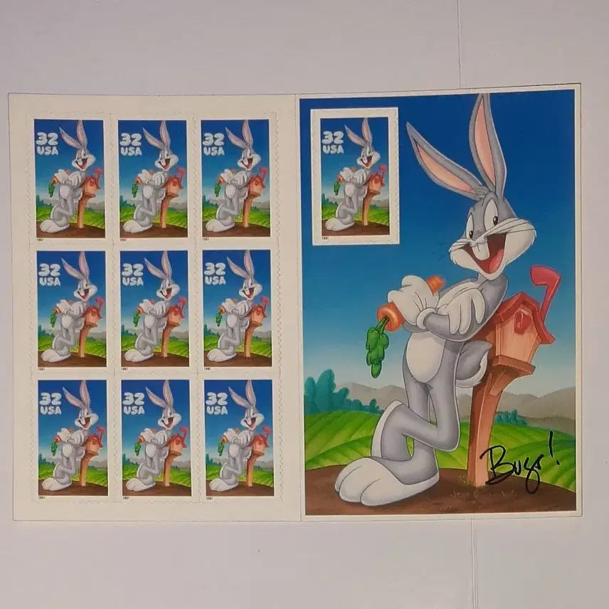 [BUNJANG] Bugs Bunny & Daffy Duck US Postage Stamps (1997, 1999) / 1997년과 1999년 미국에서 발행된 벅스버니, 대피덕 우표 팝니다