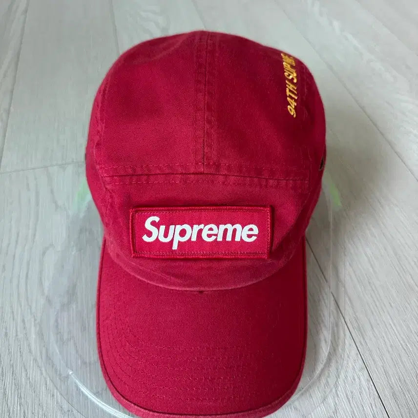 [BUNJANG] Supreme 21FW Military Camp Cap Red / 슈프림 밀리터리 캠프캡 레드 - 21FW