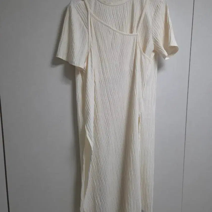 [BUNJANG] Pleated Long Dress Set Sleeveless Cardigan Two-Piece / 플리츠 롱원피스세트 나시가디건 투피스