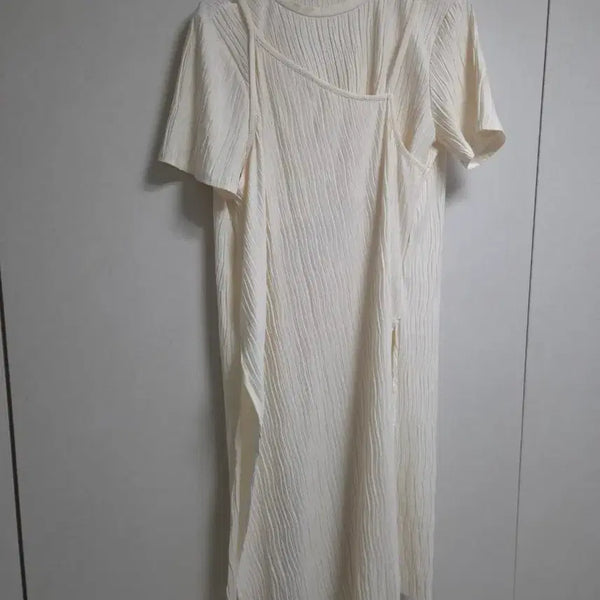 [BUNJANG] Pleated Long Dress Set Sleeveless Cardigan Two-Piece / 플리츠 롱원피스세트 나시가디건 투피스