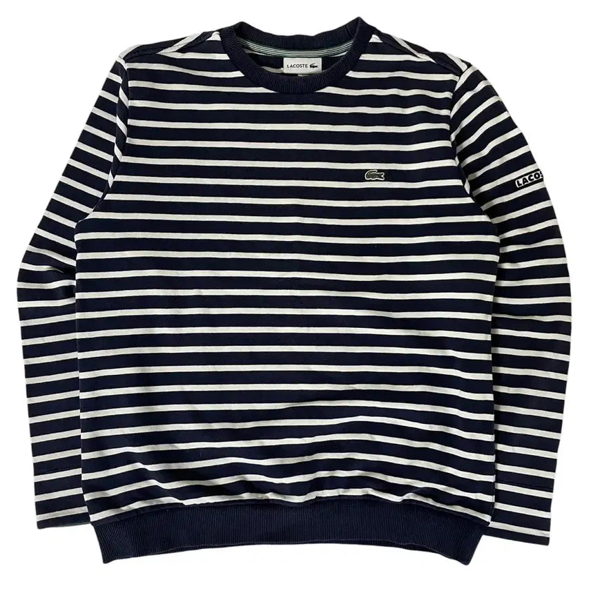 [BUNJANG] Lacoste Striped Sweatshirt / 라코스테 스트라이프 맨투맨 100