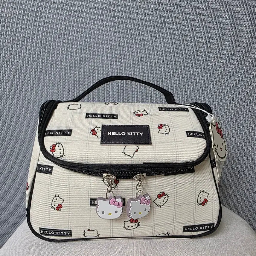 [BUNJANG] Sanrio Hello Kitty Cosmetic Pouch Bag - White / 새상품)산리오 헬로키티 화장품 파우치 가방 화이트