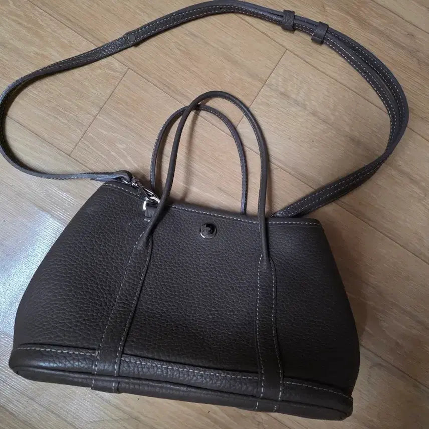 [BUNJANG] Gray Leather Small Crossbody Bag / Shoulder Bag / 그레이 여성 가죽 작은크로스백 .숄더백 산태좋아요