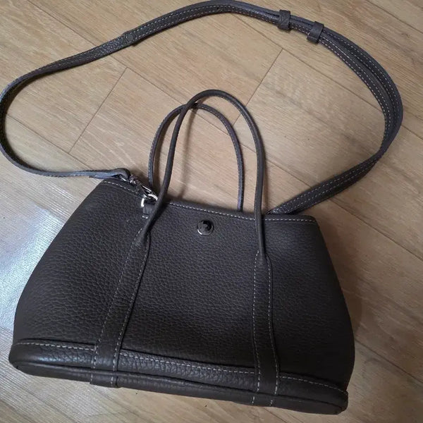 [BUNJANG] Gray Leather Small Crossbody Bag / Shoulder Bag / 그레이 여성 가죽 작은크로스백 .숄더백 산태좋아요