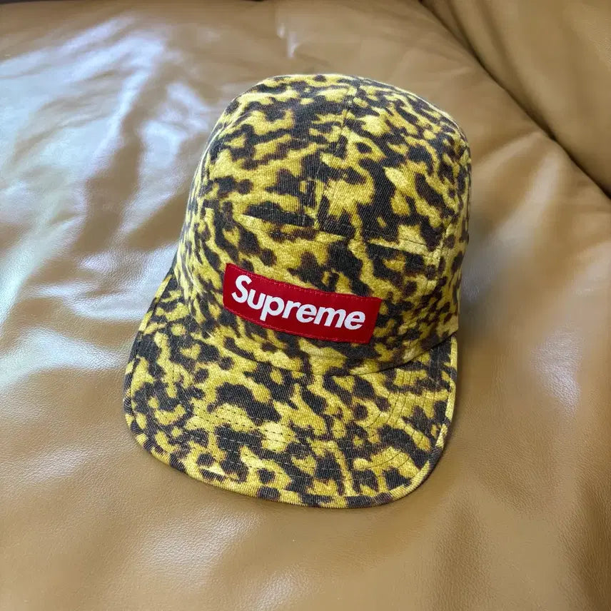 [BUNJANG] Supreme Red Box Logo Liberty Leopard Camp Cap Hat / 슈프림 캠프캡 모자 레드 박스로고 리버티 레오파드