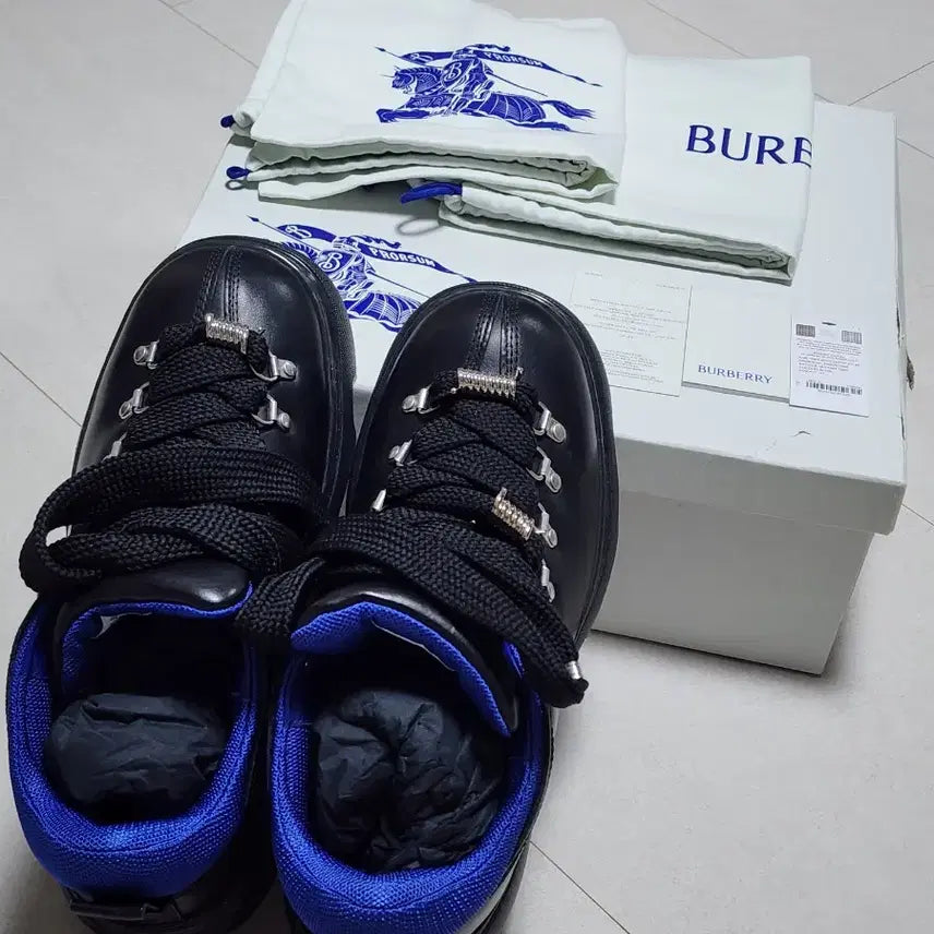 [BUNJANG] Burberry Leather Track Boots Black Shoes / [41] 버버리 레더 트렉 부츠 블랙 슈즈