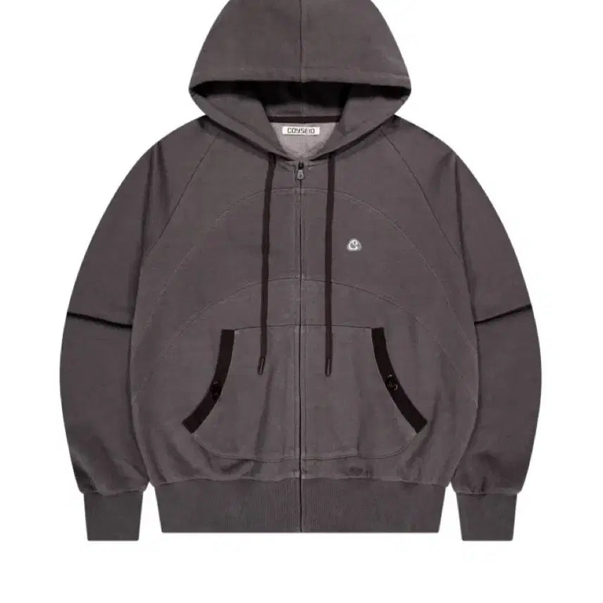[BUNJANG] KOSEIO String Pocket Hooded Zip-Up Wine / 코이세이오 스트링 포켓 후드 집업 와인