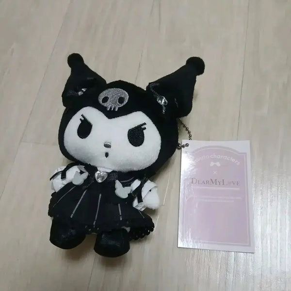 [BUNJANG] Sanrio Dear My Love Kuromi Dress Mascot Doll Keychain / 산리오 디어마이러브 디마럽 블랙 쿠로미 드레스 마스코트 인형 키링