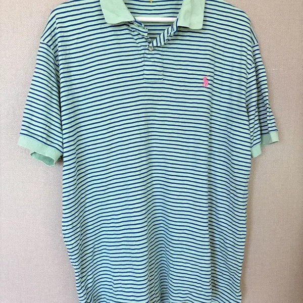 [BUNJANG] Polo Ralph Lauren Striped Cotton Polo Shirt Men's L / 폴로 스트라이프 면카라티 남L