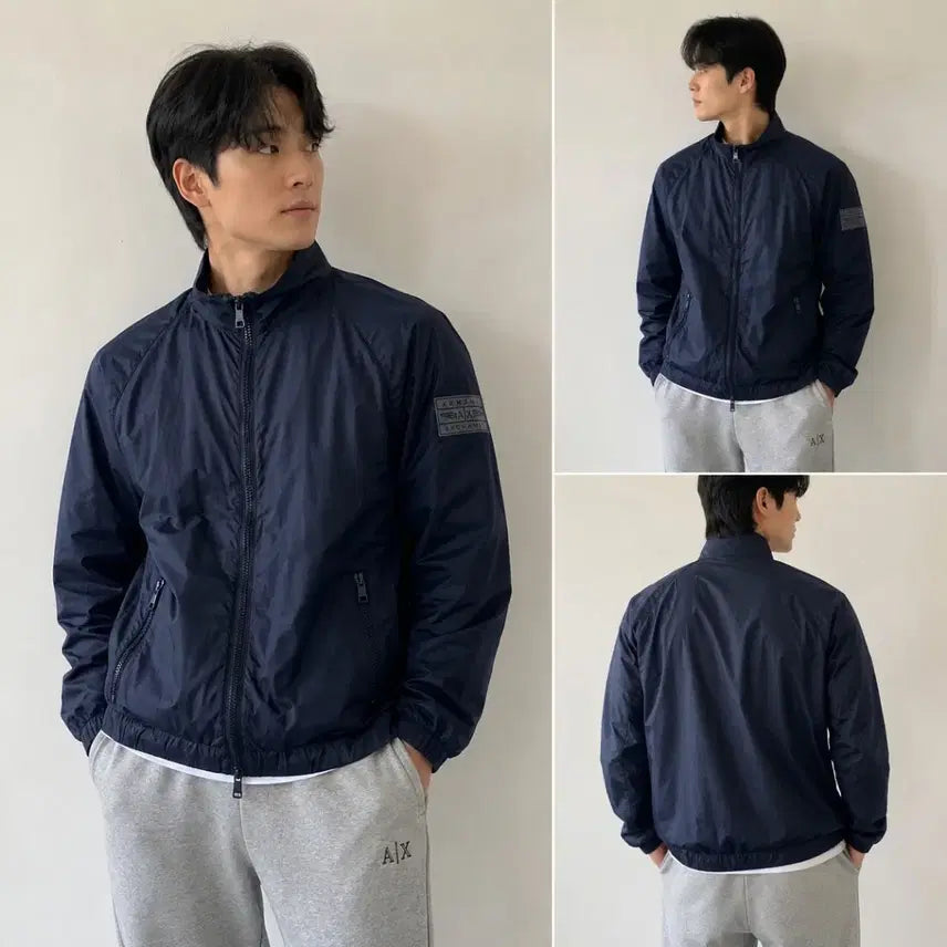 [BUNJANG] Armani Exchange Navy Windbreaker Jumper / [S] 알마니 익스체인지 네이비 바람막이 점퍼 (F69)