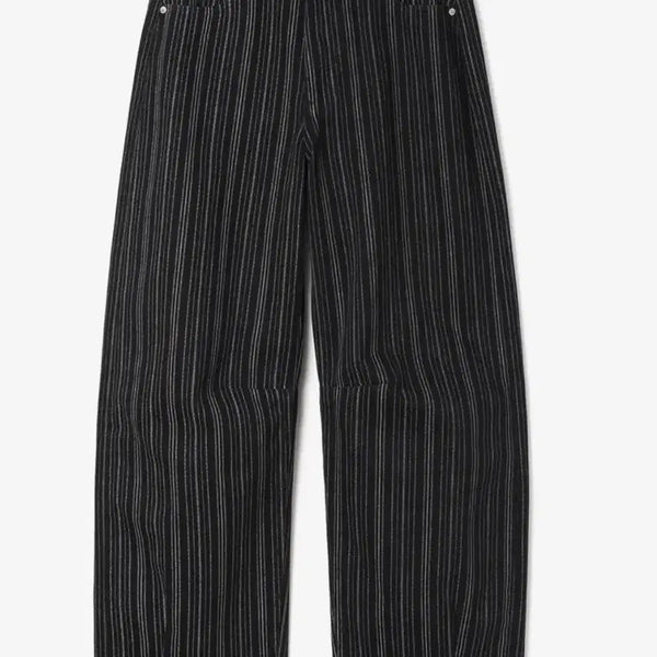 [BUNJANG] Milo Women's Stripe Balloon Jeans Black / 새상품)밀로 우먼 스트라이프 벌룬 진 블랙