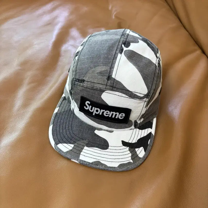 [BUNJANG] Supreme Box Logo Military Camo Camp Cap Hat - Grey / 슈프림 캠프캡 모자 박스로고 밀리터리 카모 그레이