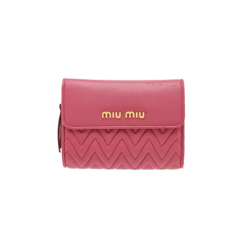 [BUNJANG] Miu Miu Matelassé Nappa Leather Medium Wallet / 미우미우 마테라쎄 나파 중지갑