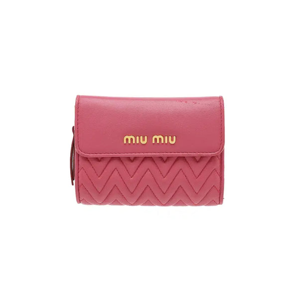[BUNJANG] Miu Miu Matelassé Nappa Leather Medium Wallet / 미우미우 마테라쎄 나파 중지갑
