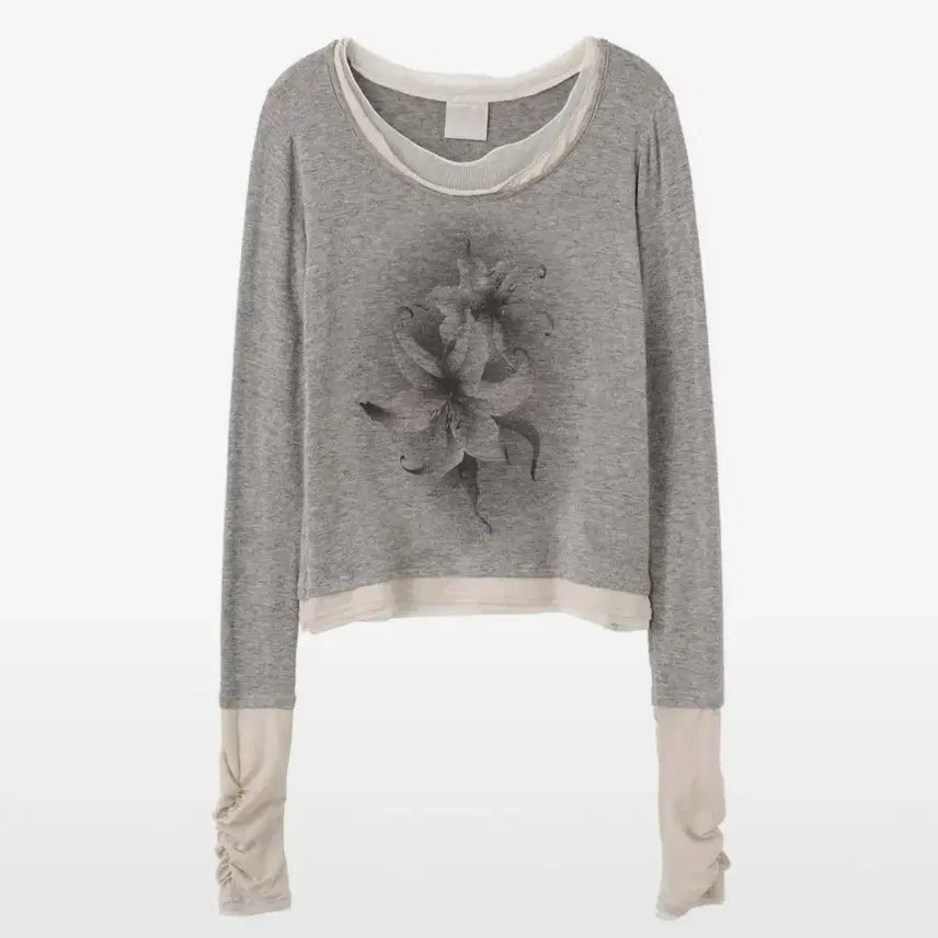 [BUNJANG] Sculptor Triple Layered L/S Tee Melange Gray / 스컬프터 Triple Layered L/S Tee Melange Gray