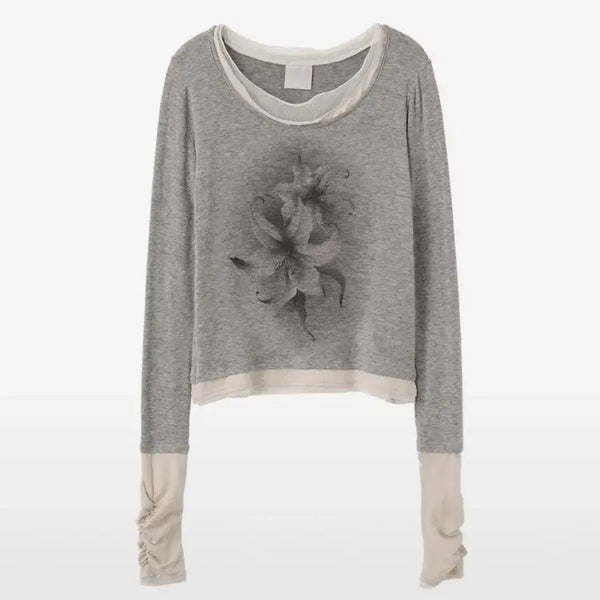 [BUNJANG] Sculptor Triple Layered L/S Tee Melange Gray / 스컬프터 Triple Layered L/S Tee Melange Gray
