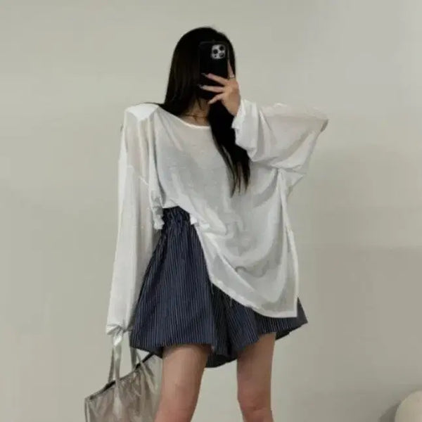 [BUNJANG] A-Fit Summer Stripe Pattern Banding Shorts / 에이핏 바스락 반바지