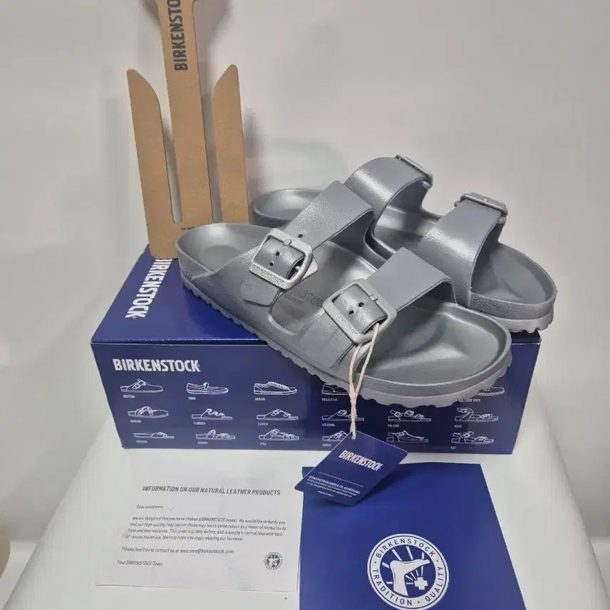[BUNJANG] Birkenstock Arizona Silver EVA Sandals (260) / 버켄스탁 아리조나 실버 EVA 260