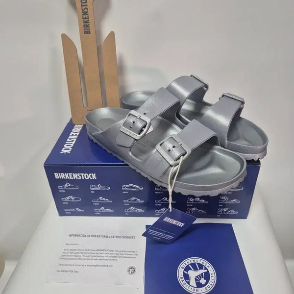 [BUNJANG] Birkenstock Arizona Silver EVA Sandals (260) / 버켄스탁 아리조나 실버 EVA 260