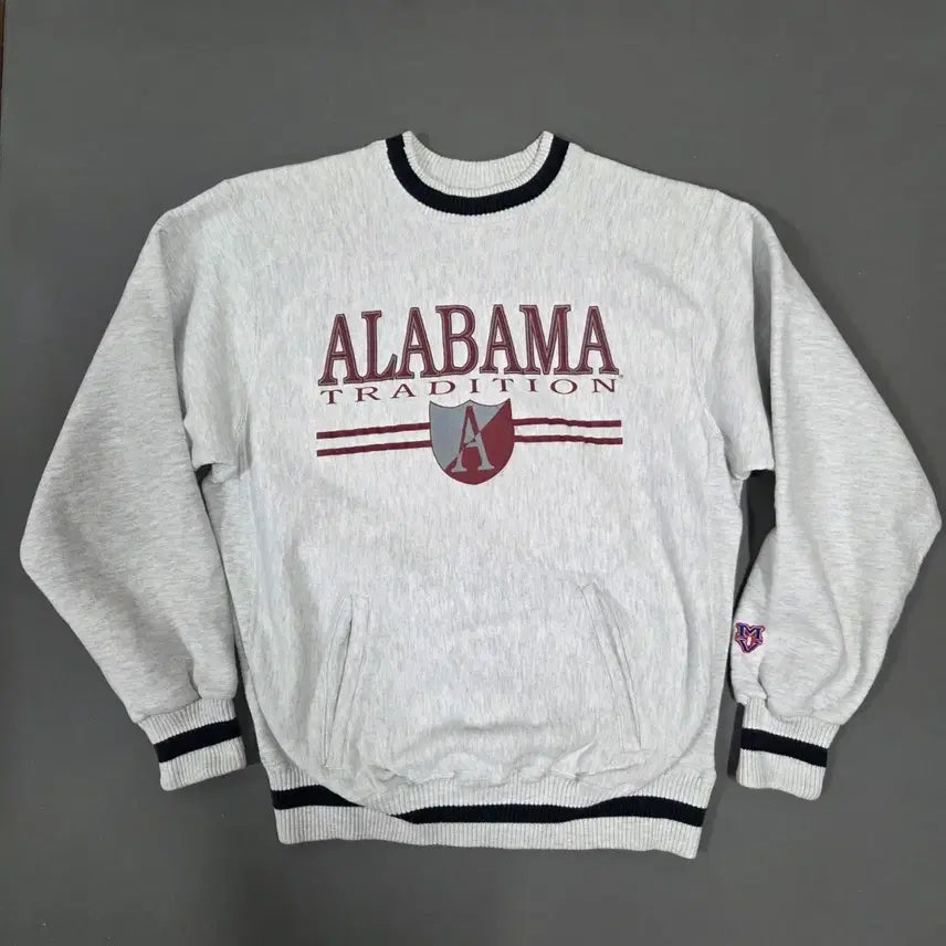 [BUNJANG] MV Sport Pro Weave Sweatshirt Oatmeal Navy Burgundy US L / MV Sport 프로위브 맨투맨 (L)