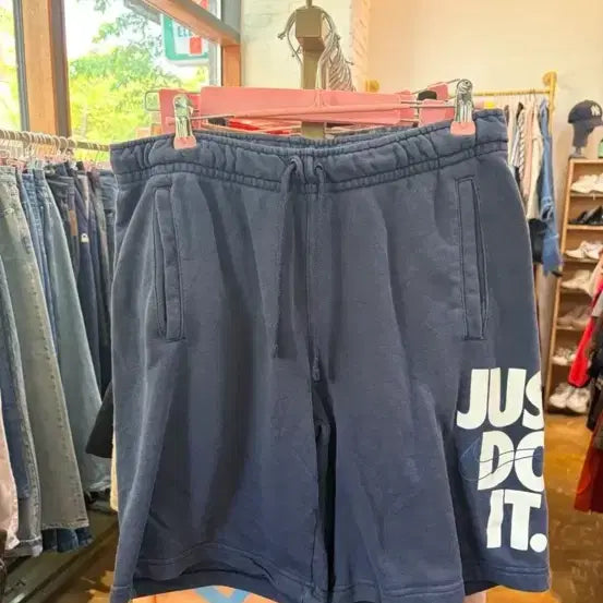 [BUNJANG] Nike Just Do It Sweat Shorts Navy / 나이키 저스트 두 잇 반바지 네이비
