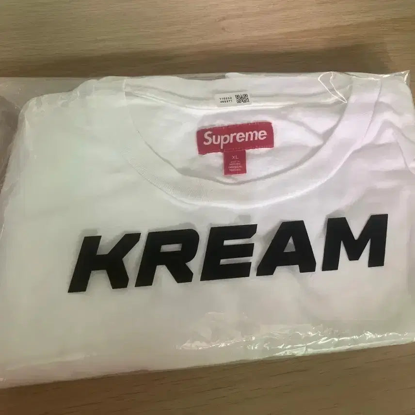 [BUNJANG] Supreme Kream Short Sleeve T-Shirt White XL (24FW) / 슈프림 KREAM 반팔 티셔츠 화이트 XL 24FW