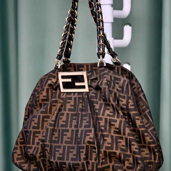 [BUNJANG] Fendi Zucchino Shoulder Bag Brown / 펜디 쥬카노 숄더백 브라운