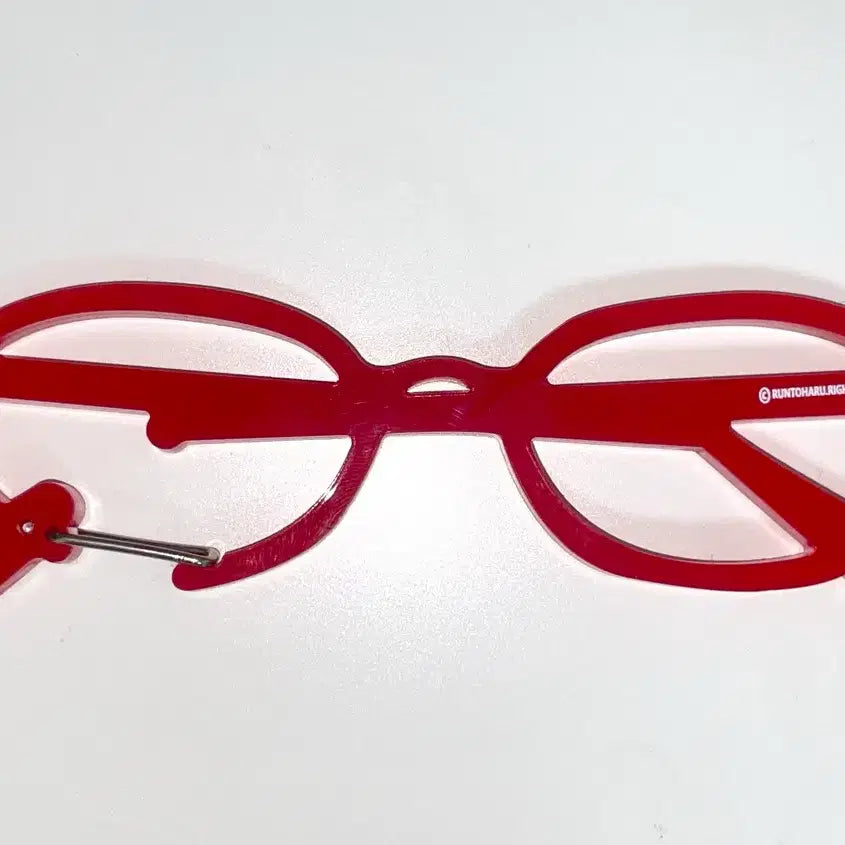 [BUNJANG] Red Eyeglasses Carabiner Keychain / 빨간안경 카라비너