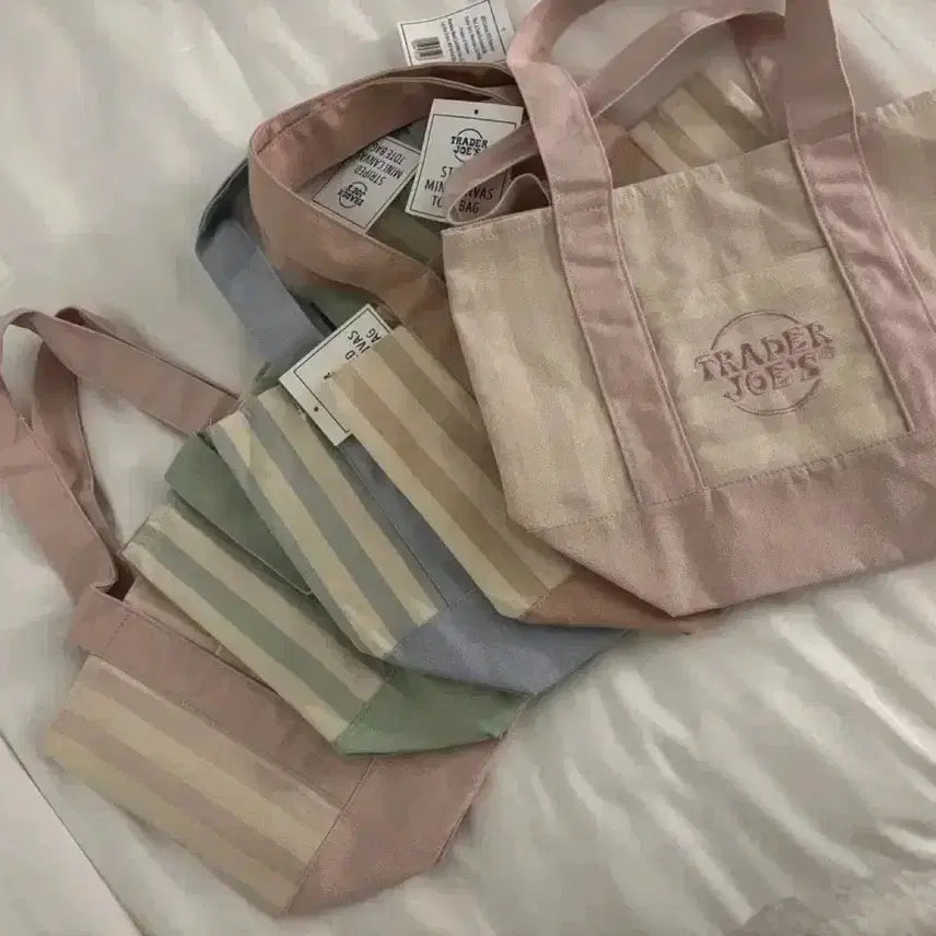 [BUNJANG] Trader Joe's Mini Stripe Tote Bag / (초신상)(전색상보유) 트레이더조스 미니 스트라이프 토트백